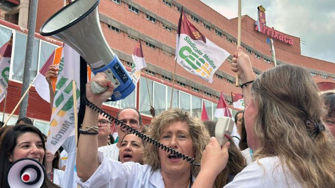 Manifestacion de médicos contra del Estatuto Marco de la profesión