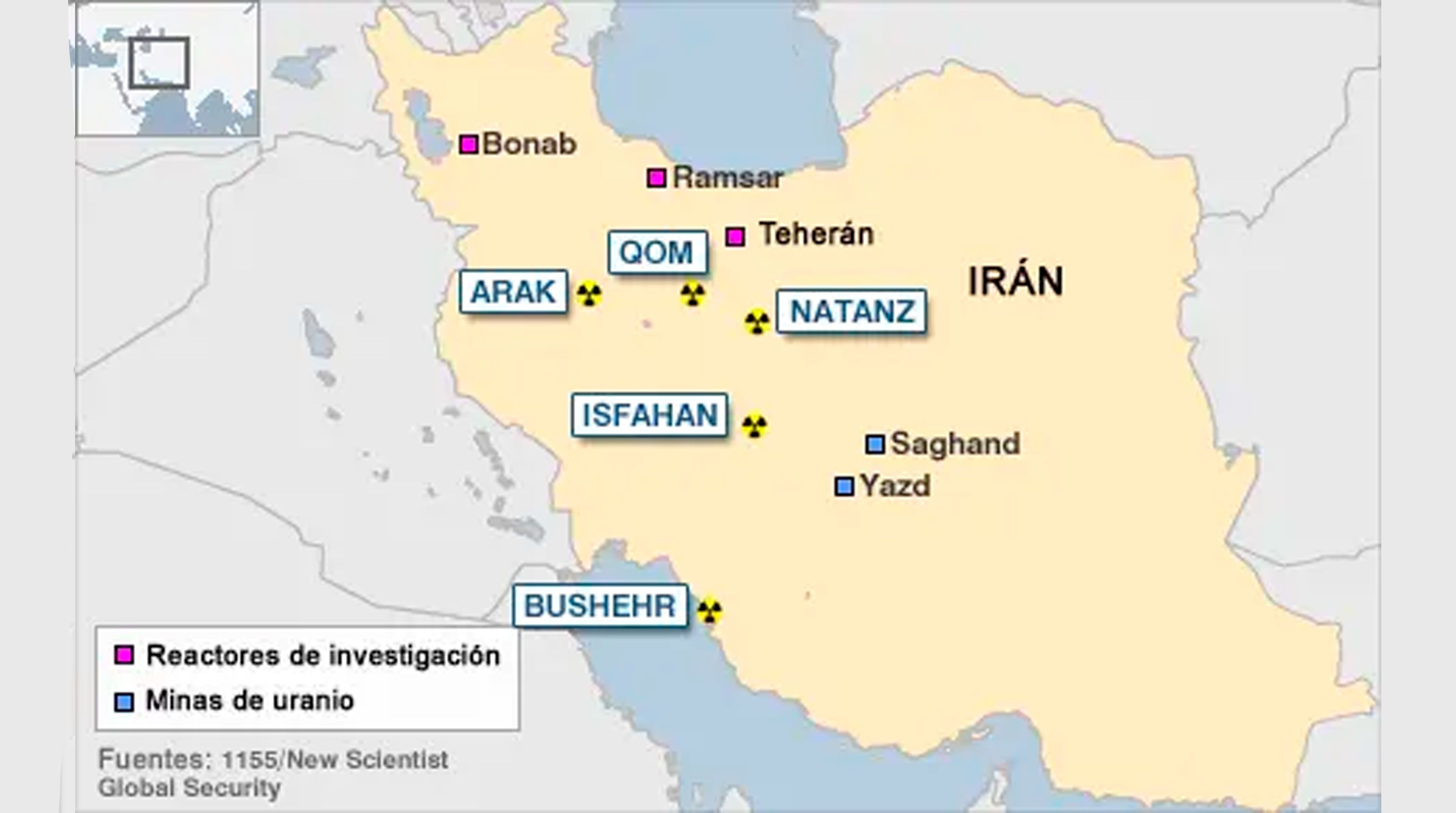 Las plantas nucleares de Irán Las plantas nucleares de Irán