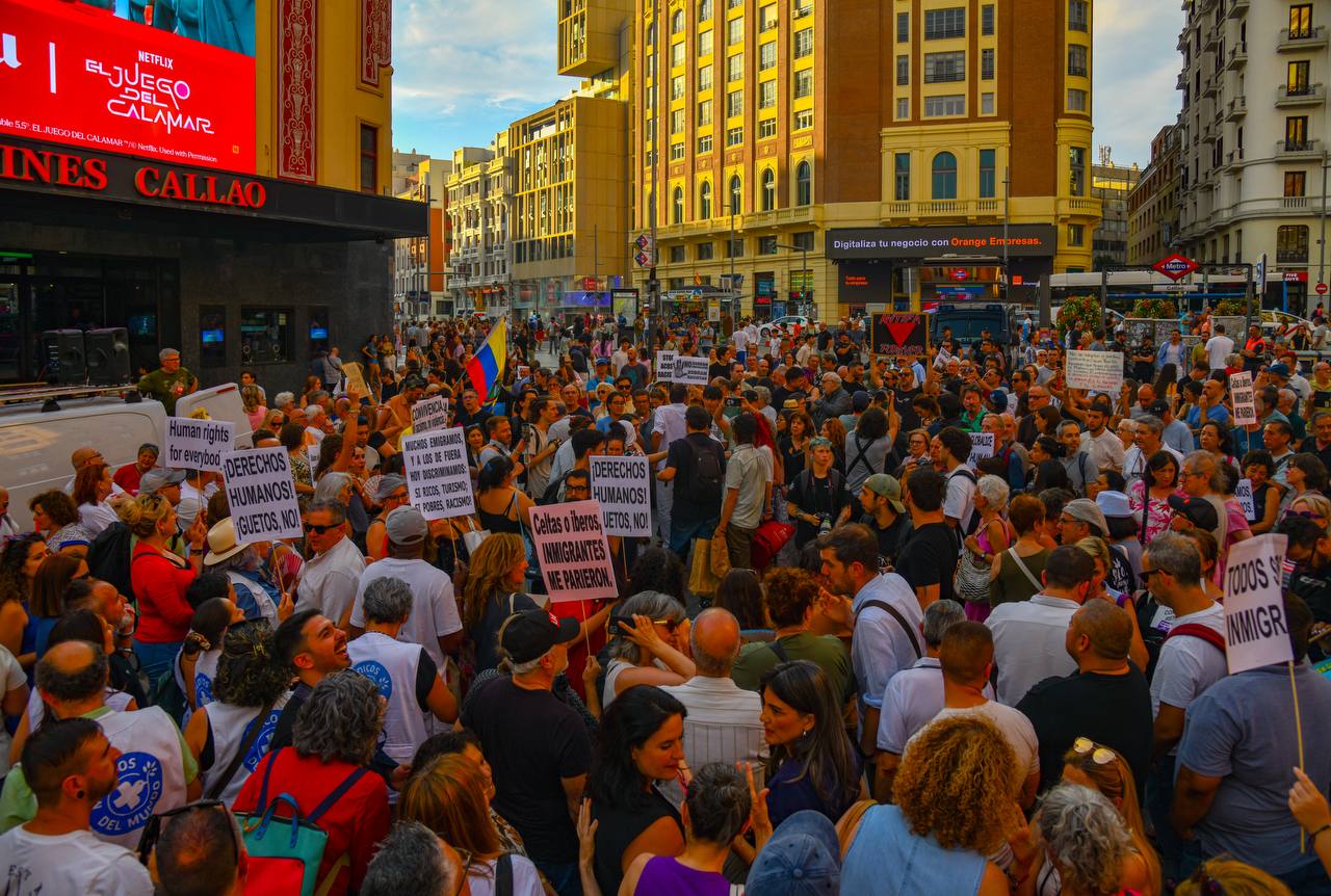 Concentración contra el racismo en Madrid, foto Agustín Millán