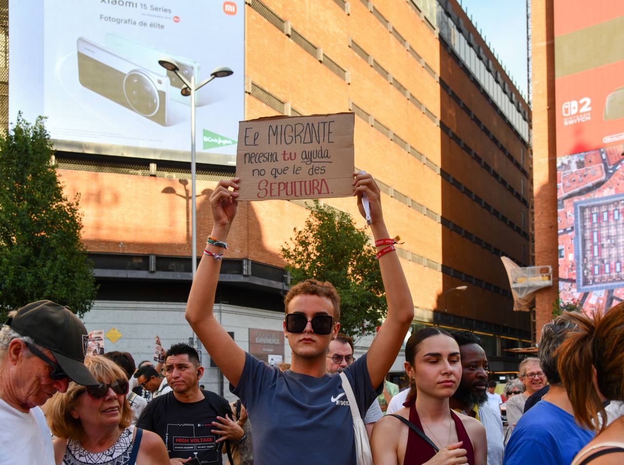 Concentración contra el racismo en Madrid, foto Agustín Millán