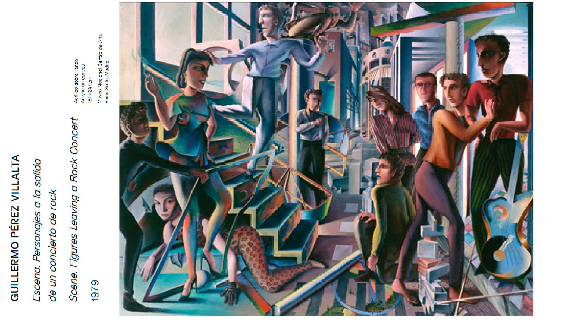 'Escena. Personajes a la salida de un concierto de rock' (1979), de Guillermo Pérez Villalta. Museo Nacional Centro de Arte Reina Sofía 'Escena. Personajes a la salida de un concierto de rock' (1979), de Guillermo Pérez Villalta. Museo Nacional Centro de Arte Reina Sofía