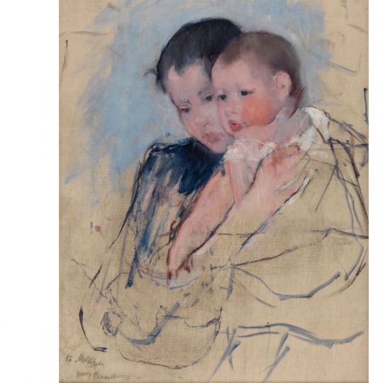 Mary Cassatt, Baby on Mother’s Arm,(ca. 1891), Oil on canvas. Courtesy of thePennsylvania Academy of the Fine Arts,Philadelphia. Bequest of Peter Borie. Photograph by Barbara Katus. Mary Cassatt, Baby on Mother’s Arm,(ca. 1891), Oil on canvas. Courtesy of thePennsylvania Academy of the Fine Arts,Philadelphia. Bequest of Peter Borie. Photograph by Barbara Katus.