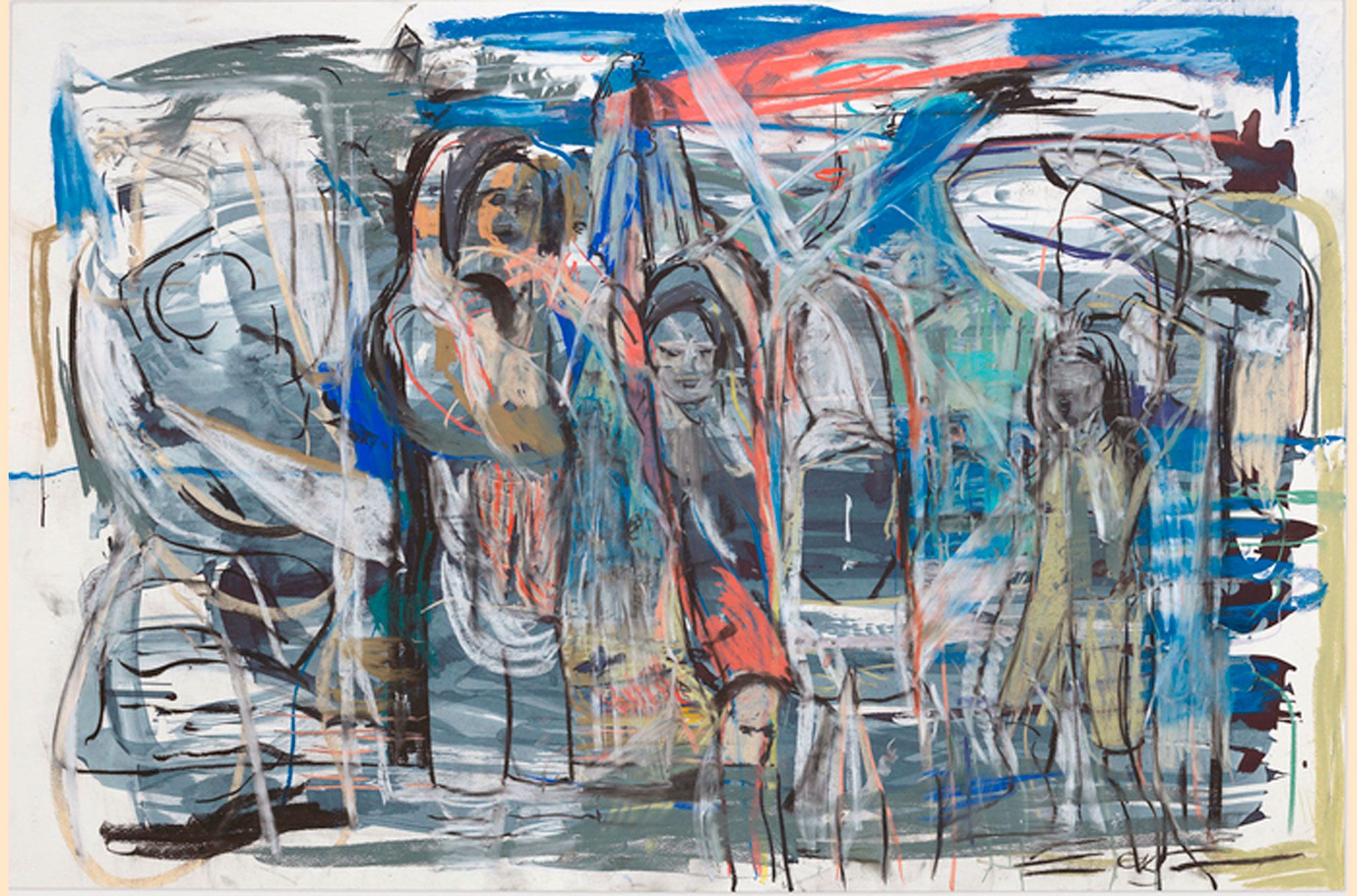 Cecily Brown,“Madrepora (Alluvial)”, 2017. Gouache, watercolor, and pastel on paper. 40 × 60 in. (101.6 × 152.4 cm). Private collection © Cecily Brow Cecily Brown,“Madrepora (Alluvial)”, 2017. Gouache, watercolor, and pastel on paper. 40 × 60 in. (101.6 × 152.4 cm). Private collection © Cecily Brow