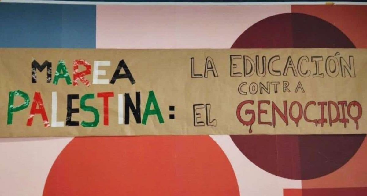 Marea Palestina ha acordado mantener las acciones que ya están en marcha, fundamentalmente encierros, adhesiones de los centros educativos y lecturas públicas de los nombres de las niñas y niños asesinados por Israel. | Foto: Ecologistas en Acción