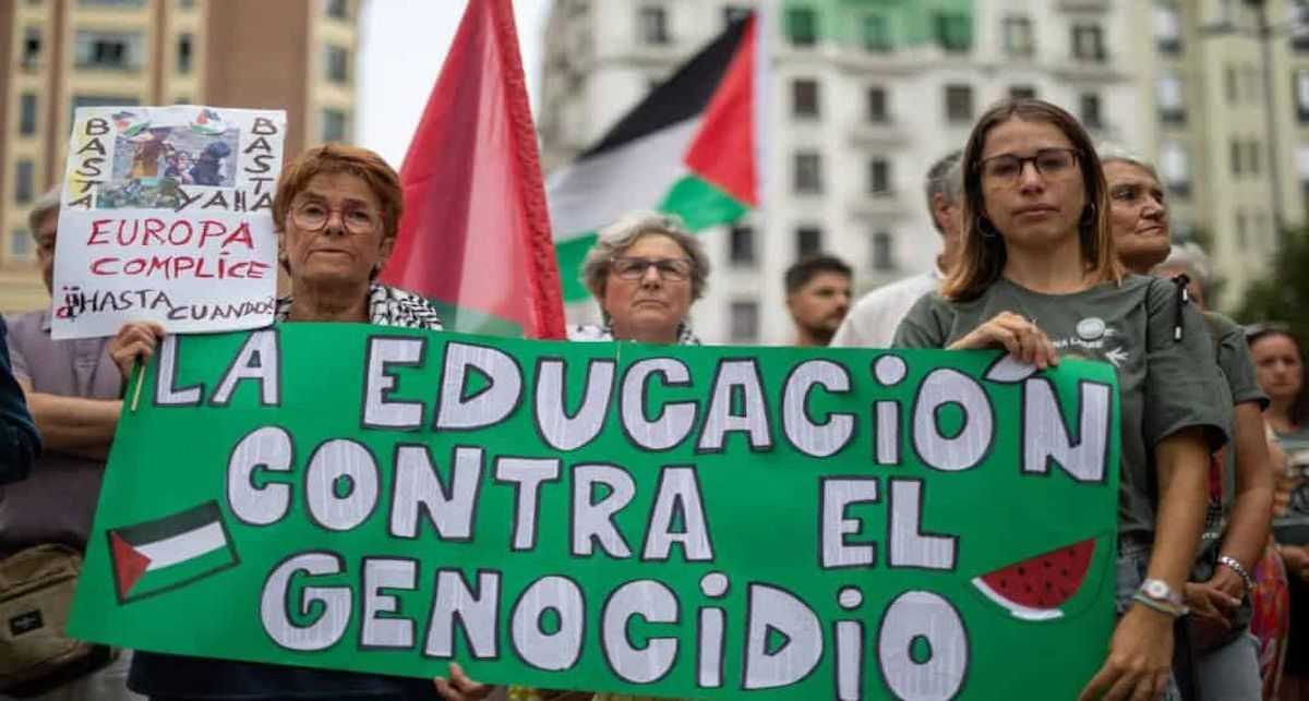 La plataforma ciudadana insta al alto representante de la diplomacia española a que rechace cualquier propuesta de “estabilización” impulsada por cómplices del genocidio. | Foto: Ecologistas en Acción
