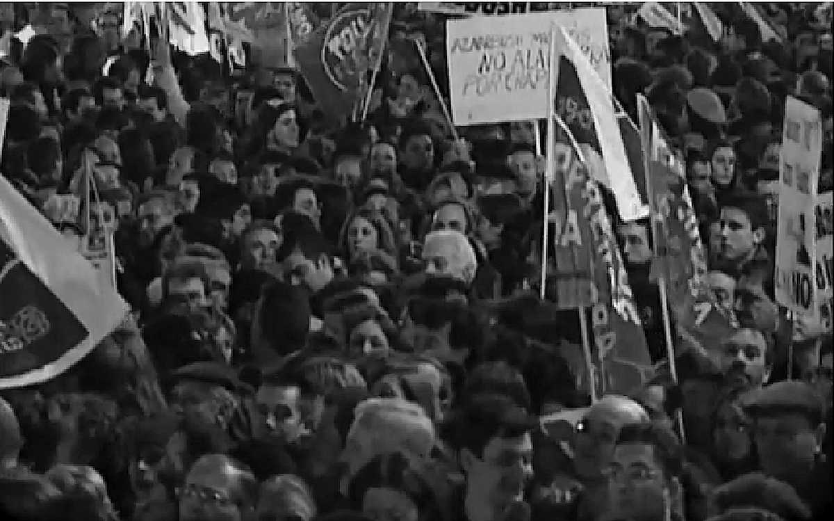 Una imagen de la manifestación contra la guerra de Irak en Madrid