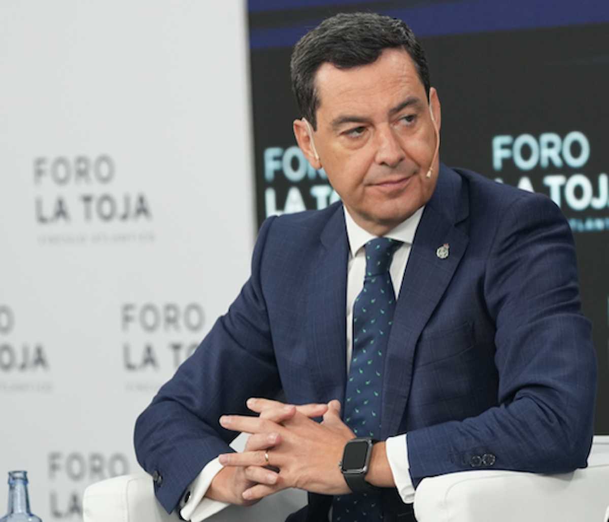 El presidente andaluz, este viernes en el Foro La Toja