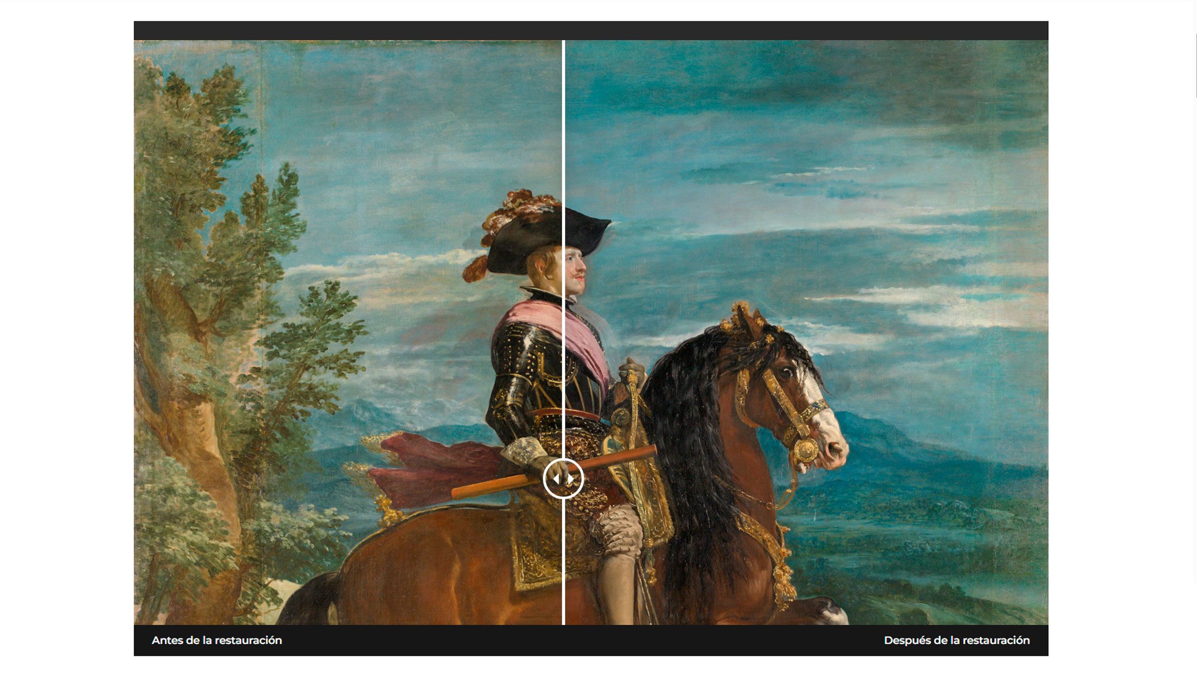 Restauración de Felipe IV, a caballo