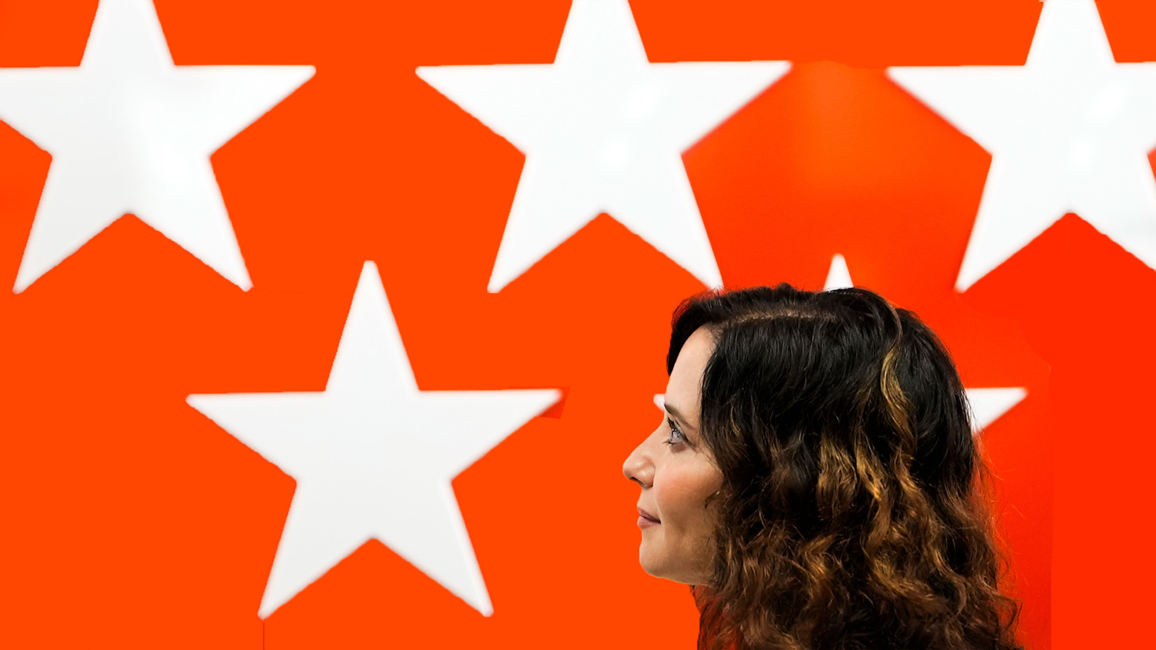 La presidenta de la Comunidad de Madrid, Isabel Díaz Ayuso, hoy, en la inauguración de la Oficina de Empleo del Barrio de la Concepción de la capital