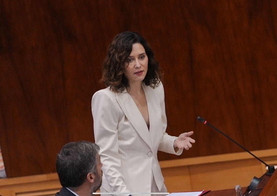 Isabel Díaz Ayuso, presidenta de la Comunidad de Madrid en la sesión de control en la asamblea