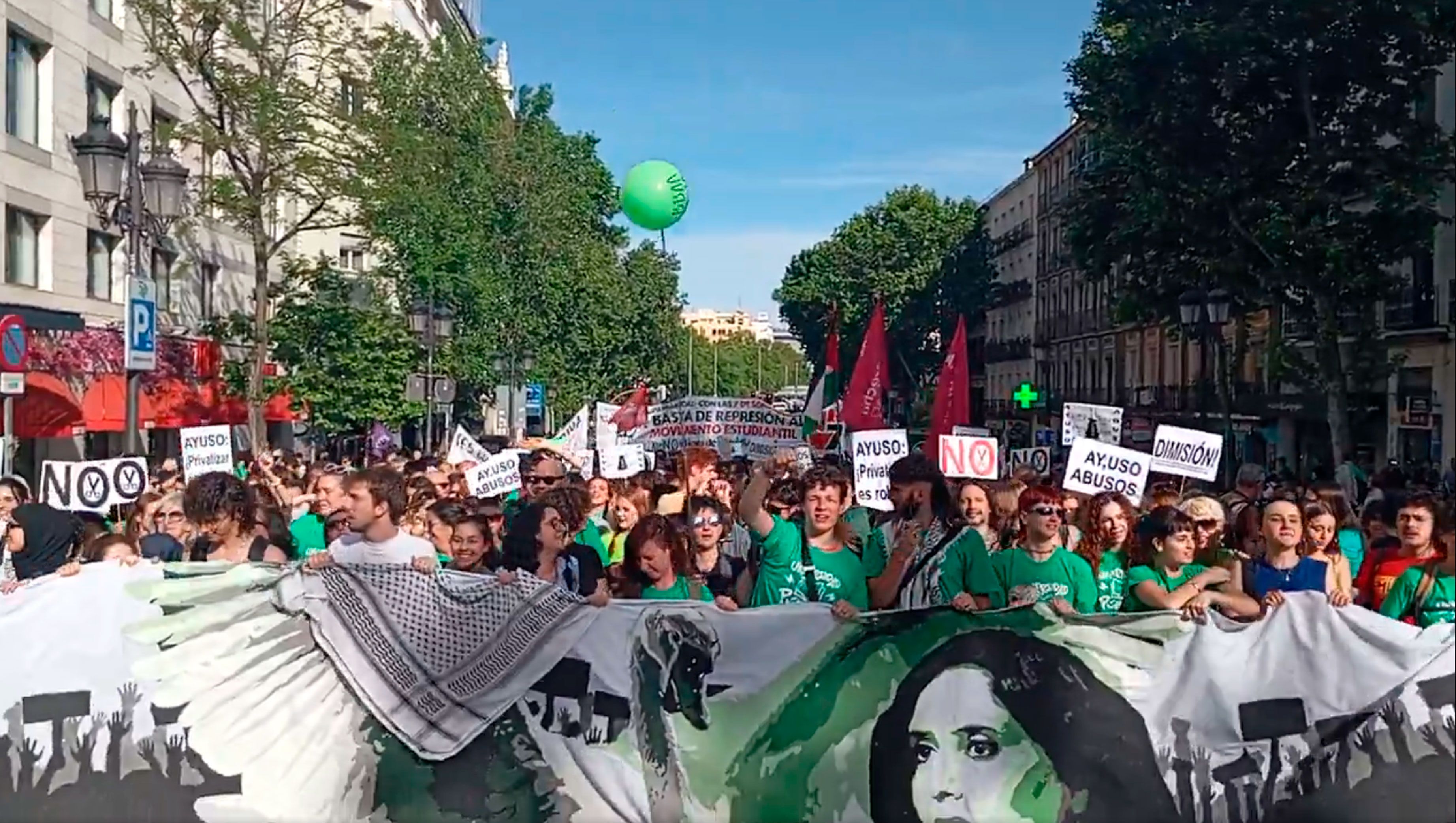 Manifestación de los sindicatos de estudiantes en defensa de la universidad pública en mayo pasado