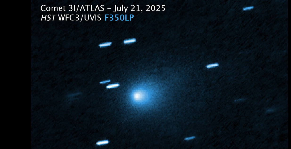 Imagen del cometa 3I/ATLAS, captada por el Telescopio espacial Hubble, que ha disparado al periodismo amarillo
