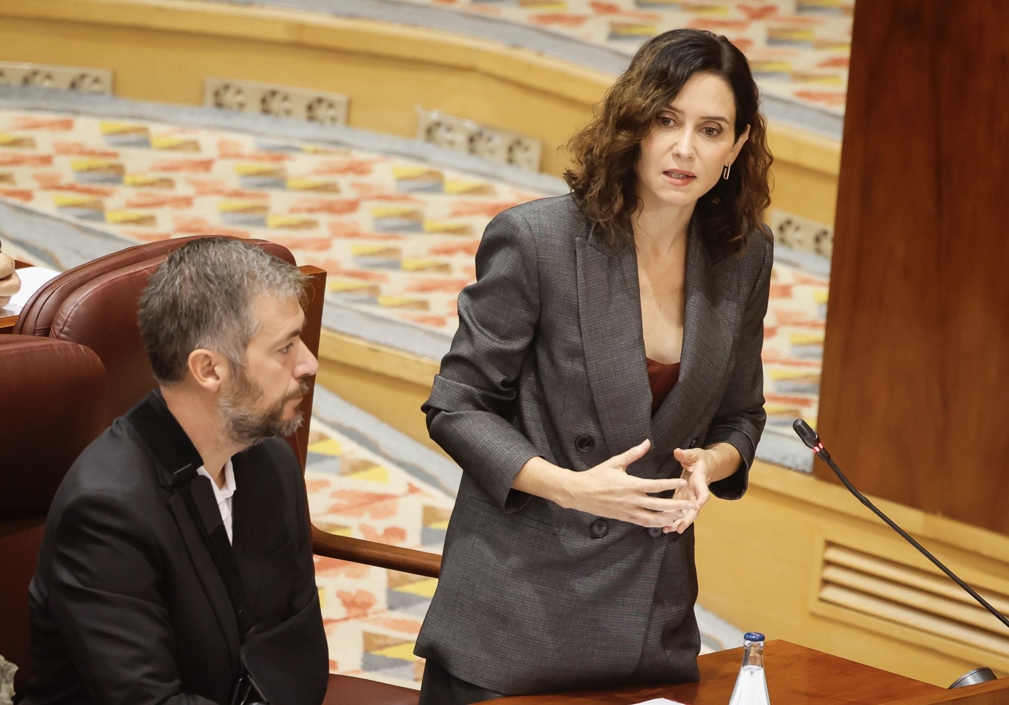 Isabel Díaz, Ayuso, presidenta de la Comunidad de Madrid en la sesión de control en la Asamblea esta mañana Isabel Díaz, Ayuso, presidenta de la Comunidad de Madrid en la sesión de control en la Asamblea esta mañana