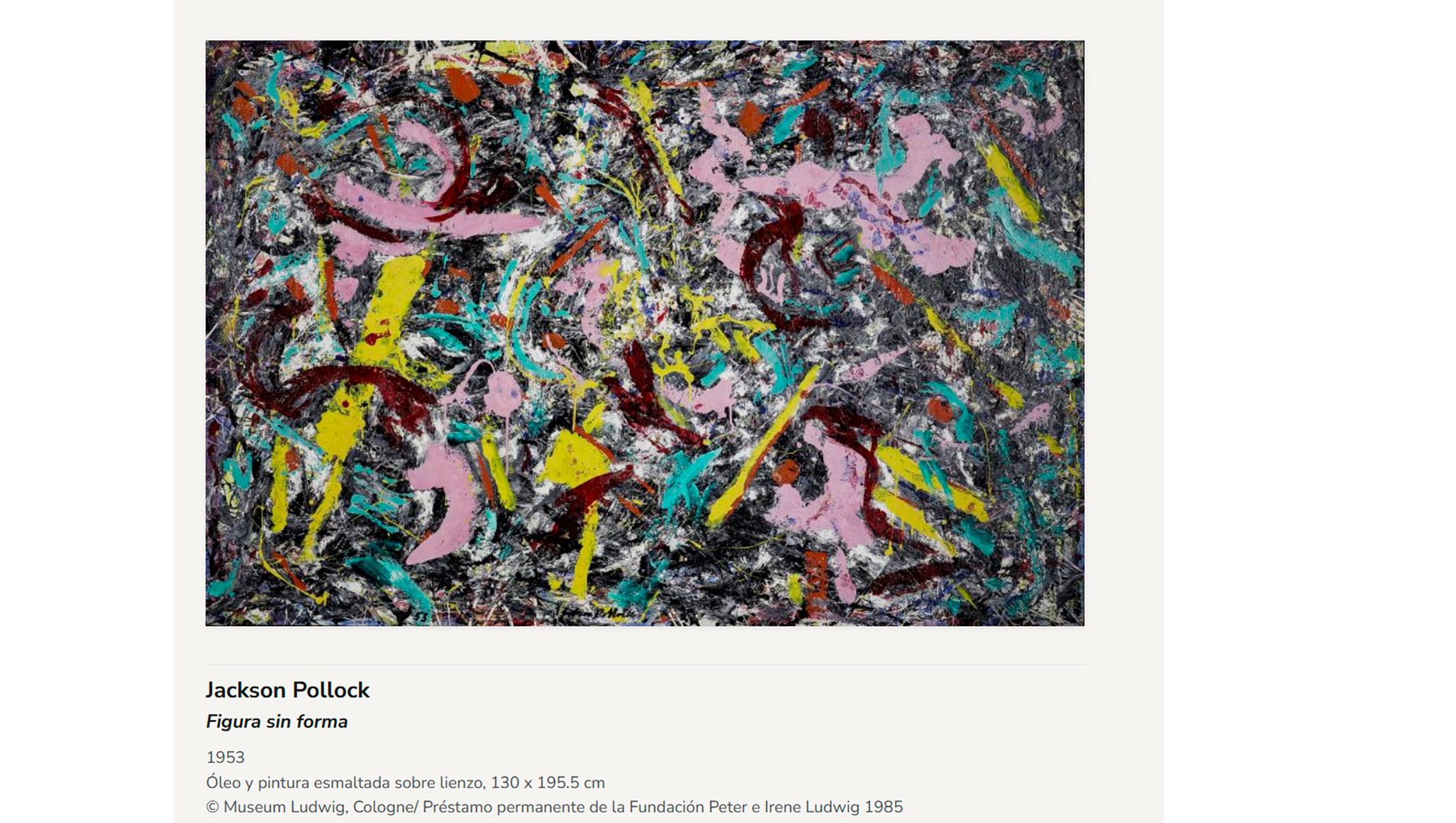 Jackson Pollock Figura sin forma