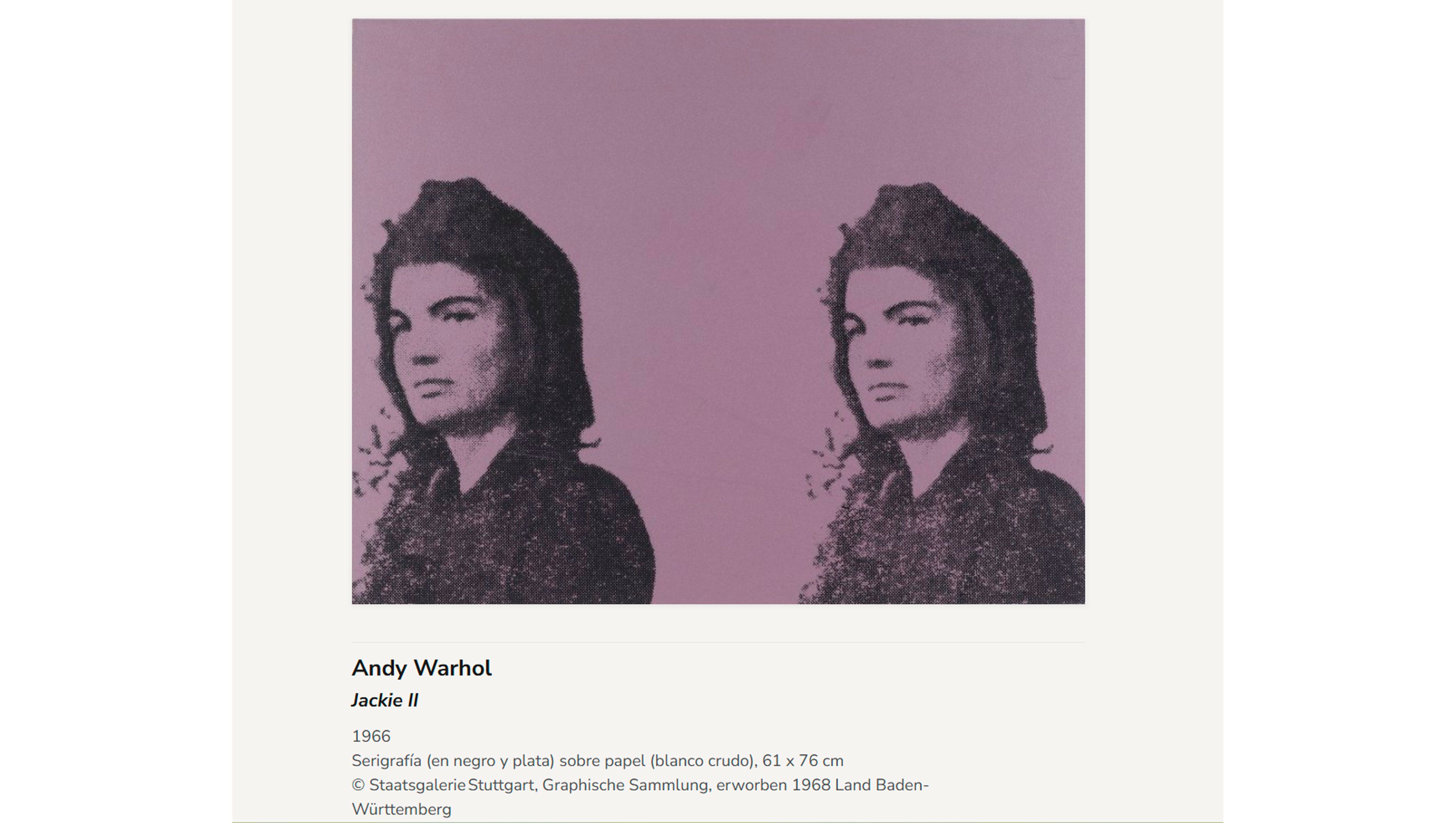 Andy Warhol Jackie II Andy Warhol Jackie II