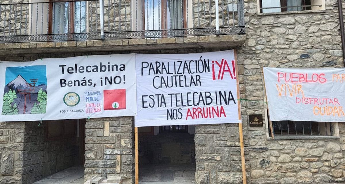 Oposición al proyecto en la comarca. | Foto: Ecologistas en Acción Oposición al proyecto en la comarca. | Foto: Ecologistas en Acción