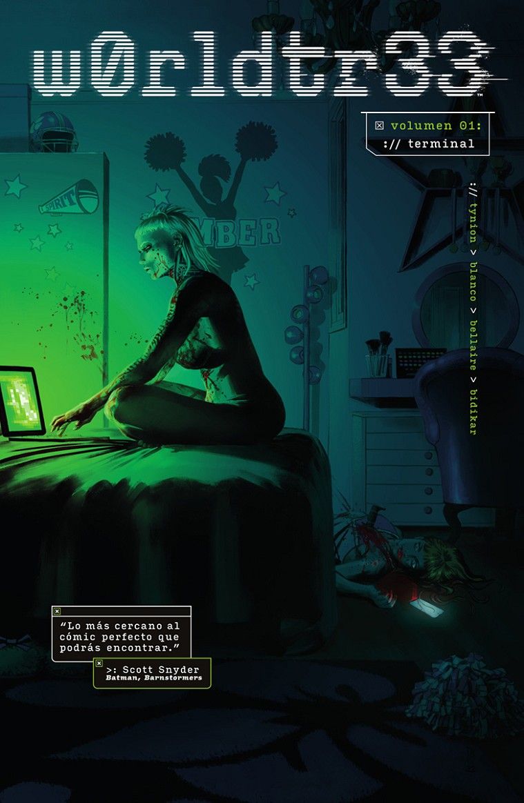 w0rldtr33, volumen 01 :// terminal, de James Tynion IV, Fernando Blanco y Jordie Bellaire. Norma, 168 páginas, 24 €. w0rldtr33, volumen 01 :// terminal, de James Tynion IV, Fernando Blanco y Jordie Bellaire. Norma, 168 páginas, 24 €.