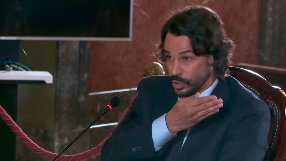 La pareja de la presidenta de la Comunidad de Madrid, Alberto González Amador, durante su declaración ante el Supremo por el caso del fiscal general este martes.