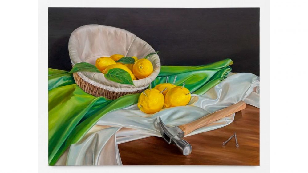Noelia Towers Still Life (Dedicated to Adelaida), 2022 oil on canvas 36 x 48 in.91.44 x 121.92 cm. Deboer Gallery