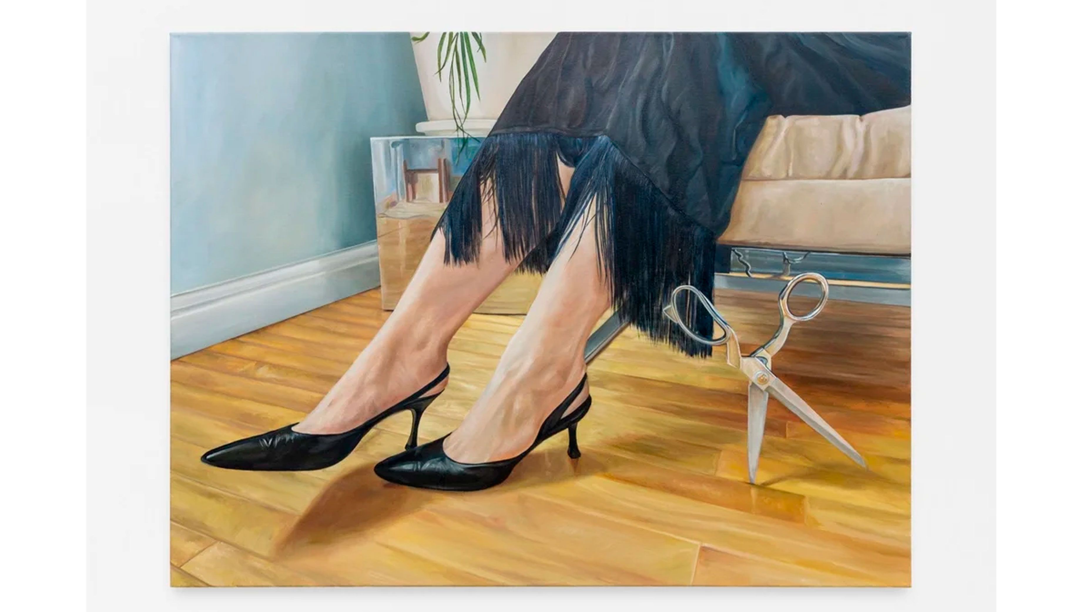 Noelia Towers Ominous Omen, 2022 oil on canvas 36 x 48 in.  91.44 x 121.92 cm. Deboer Gallery