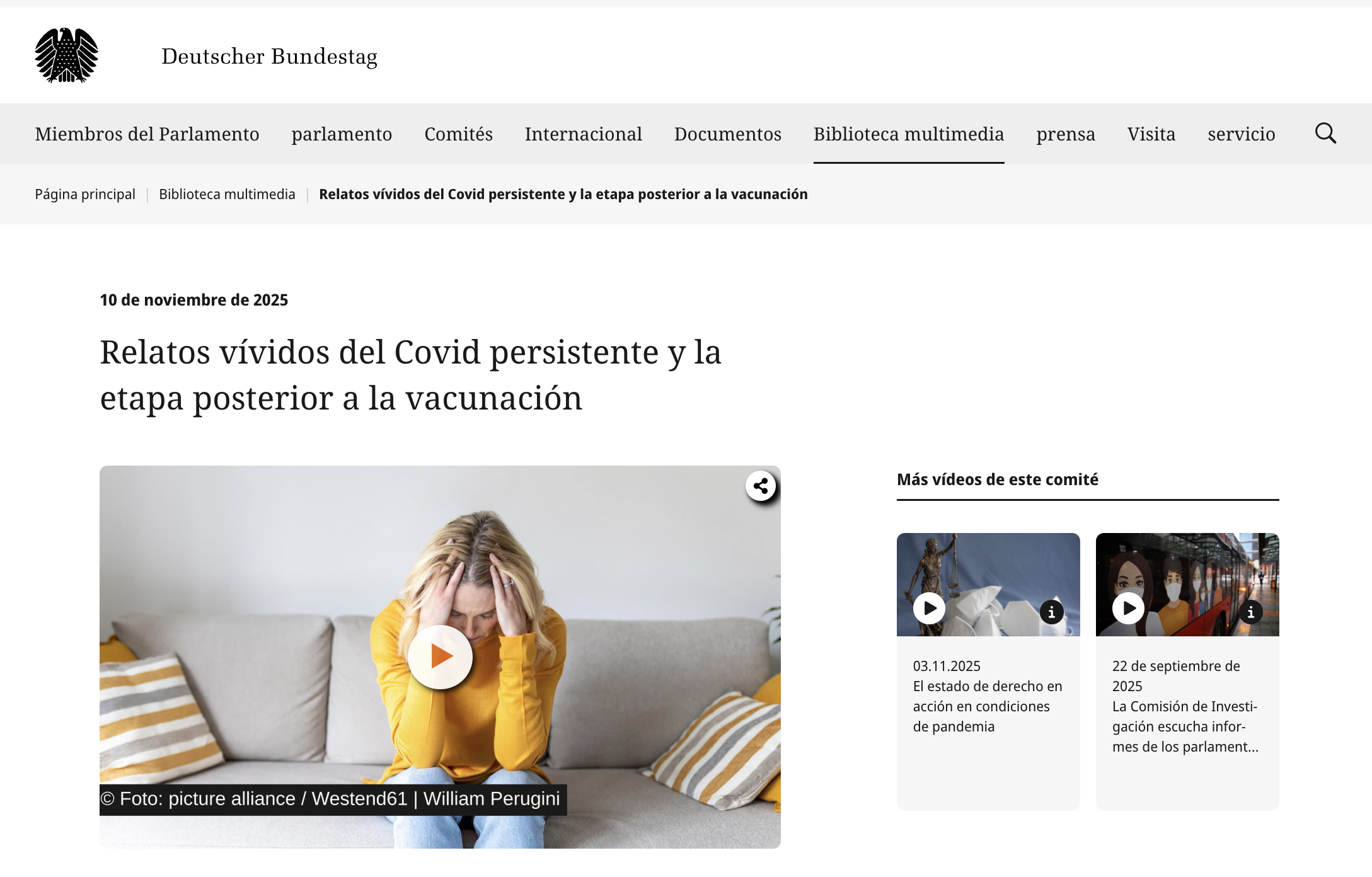 Pacientes con secuelas del covid y de las vacunas denuncian ante el parlamento alemán su abandono