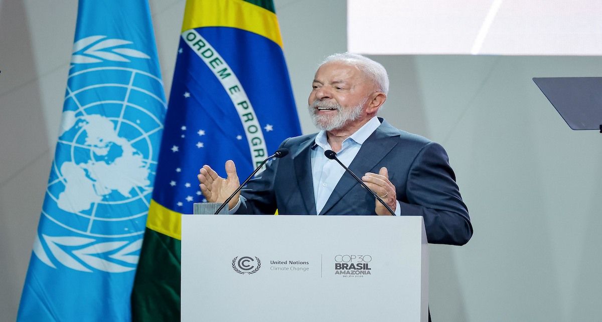El presidente de Brasil, Luiz Inácio Lula da Silva, durante su intervención en la Cumbre del Clima. |  Foto: Ricardo Stuckert / PR