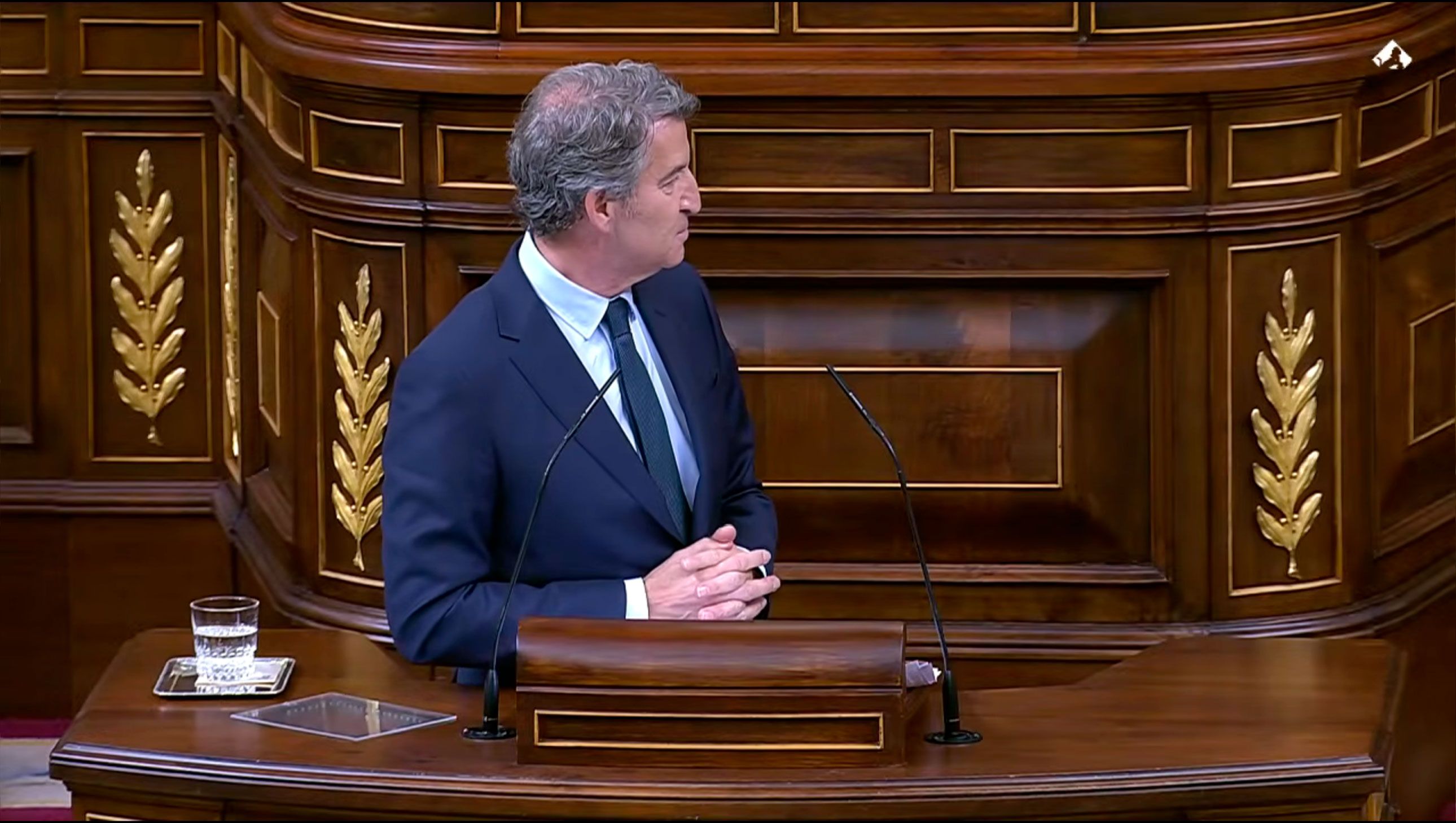 Alberto Núñez Feijóo en la réplica a Pedro Sánchez