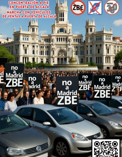 Cartel con cibeles al fondo Cartel con cibeles al fondo