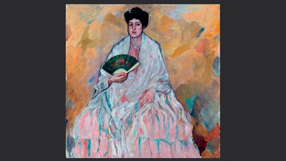 Francisco ITURRINO Mujer con abanico 1910 Colección BBVA