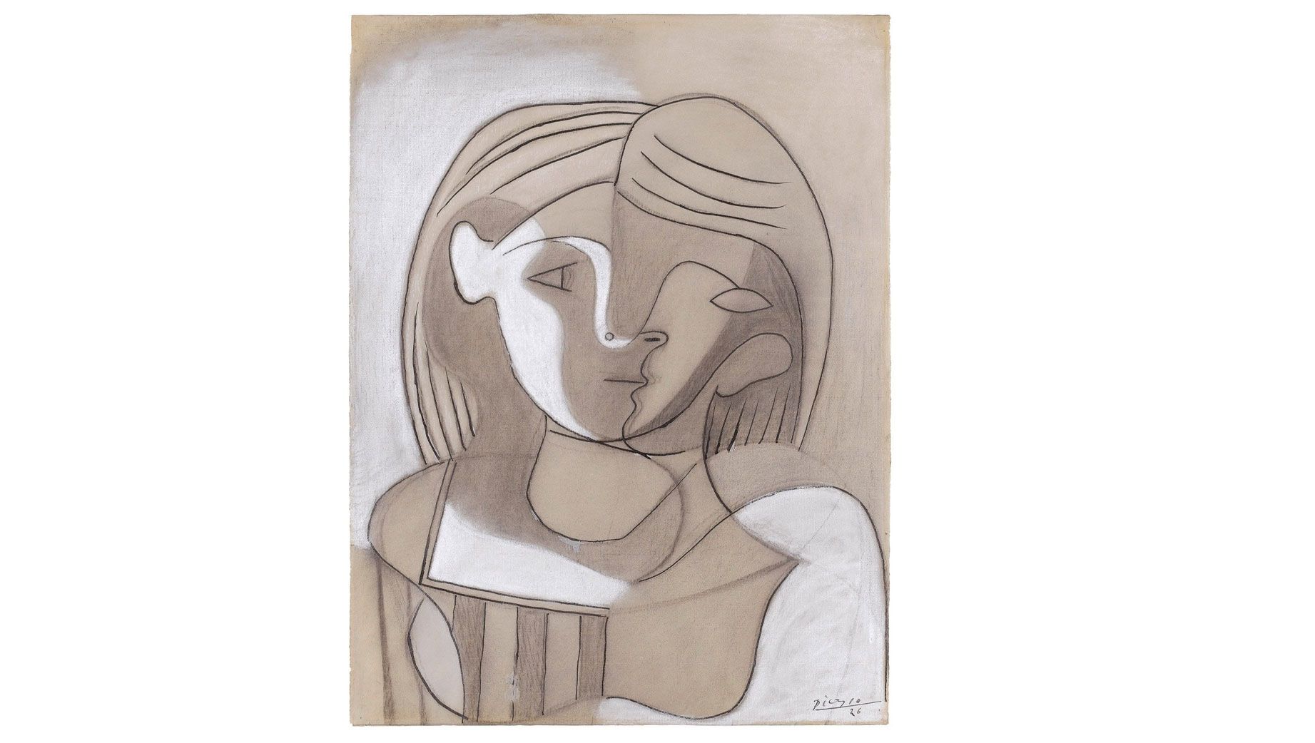 Pablo Picasso. Cabeza de joven de frente y de perfil. 1926. Staatsgalerie Stuttgart