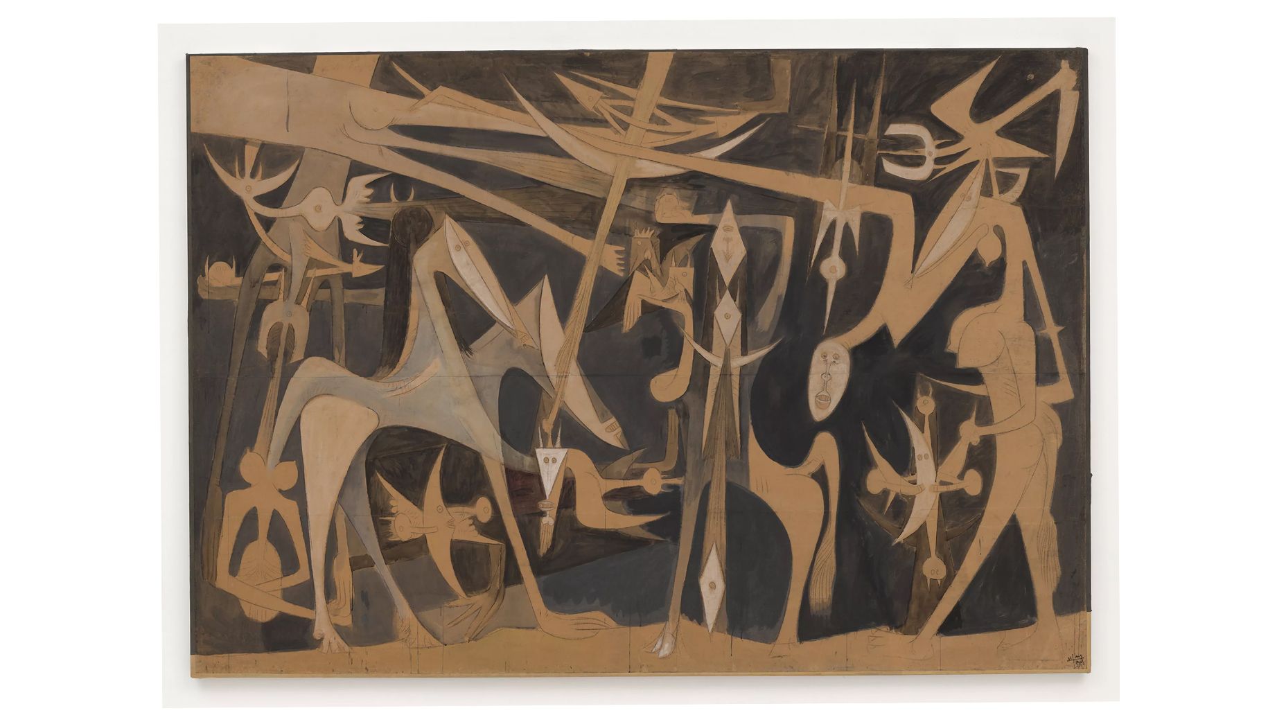 Wifredo Lam. Grande Composition (Large Composition), 1949. © Wifredo Lam Estate, Adagp, Paris ARS, New York 2025. Courtesy of The Museum of Modern Art, New York.