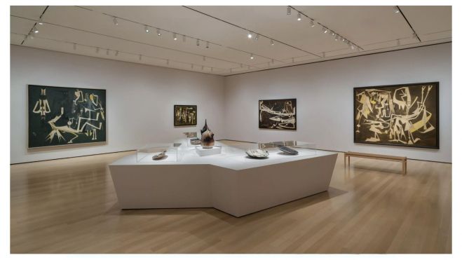 Wifredo Lam, Installation view of “When I Don’t Sleep, I Dream” at The Museum of Modern Art, New York, 2025. Photo by Jonathan Dorado. Courtesy of the Museum of Modern Art Wifredo Lam, Installation view of “When I Don’t Sleep, I Dream” at The Museum of Modern Art, New York, 2025. Photo by Jonathan Dorado. Courtesy of the Museum of Modern Art