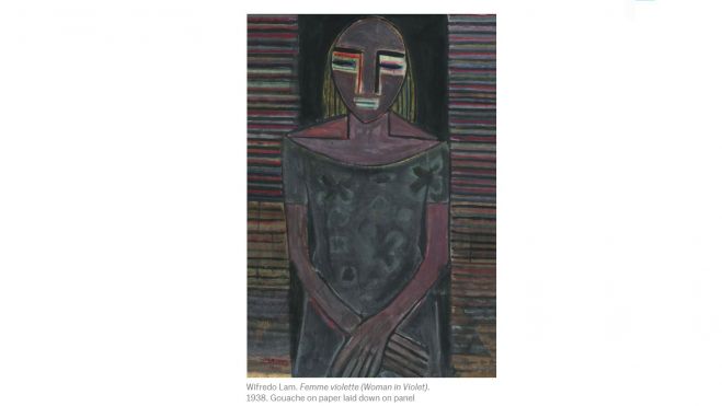 Wifredo Lam. Femme violette (Woman in Violet). 1938. Gouache on paper laid down on panel Wifredo Lam. Femme violette (Woman in Violet). 1938. Gouache on paper laid down on panel