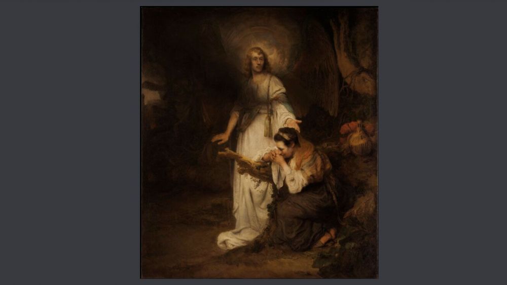 Agar y el ángel Carel Fabritius 1645 Óleo sobre lienzo, Residenzgalerie. Salzburgo Agar y el ángel Carel Fabritius 1645 Óleo sobre lienzo, Residenzgalerie. Salzburgo