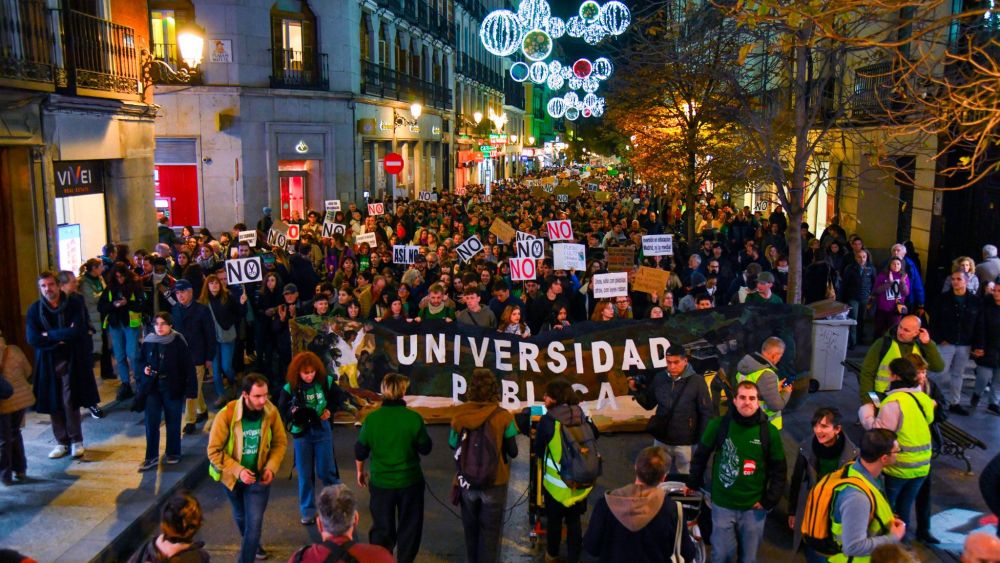 Manifestación en defensa de la Universidad Pública de ayer 27 de noviembre de 2025, foto Agustín Millán
