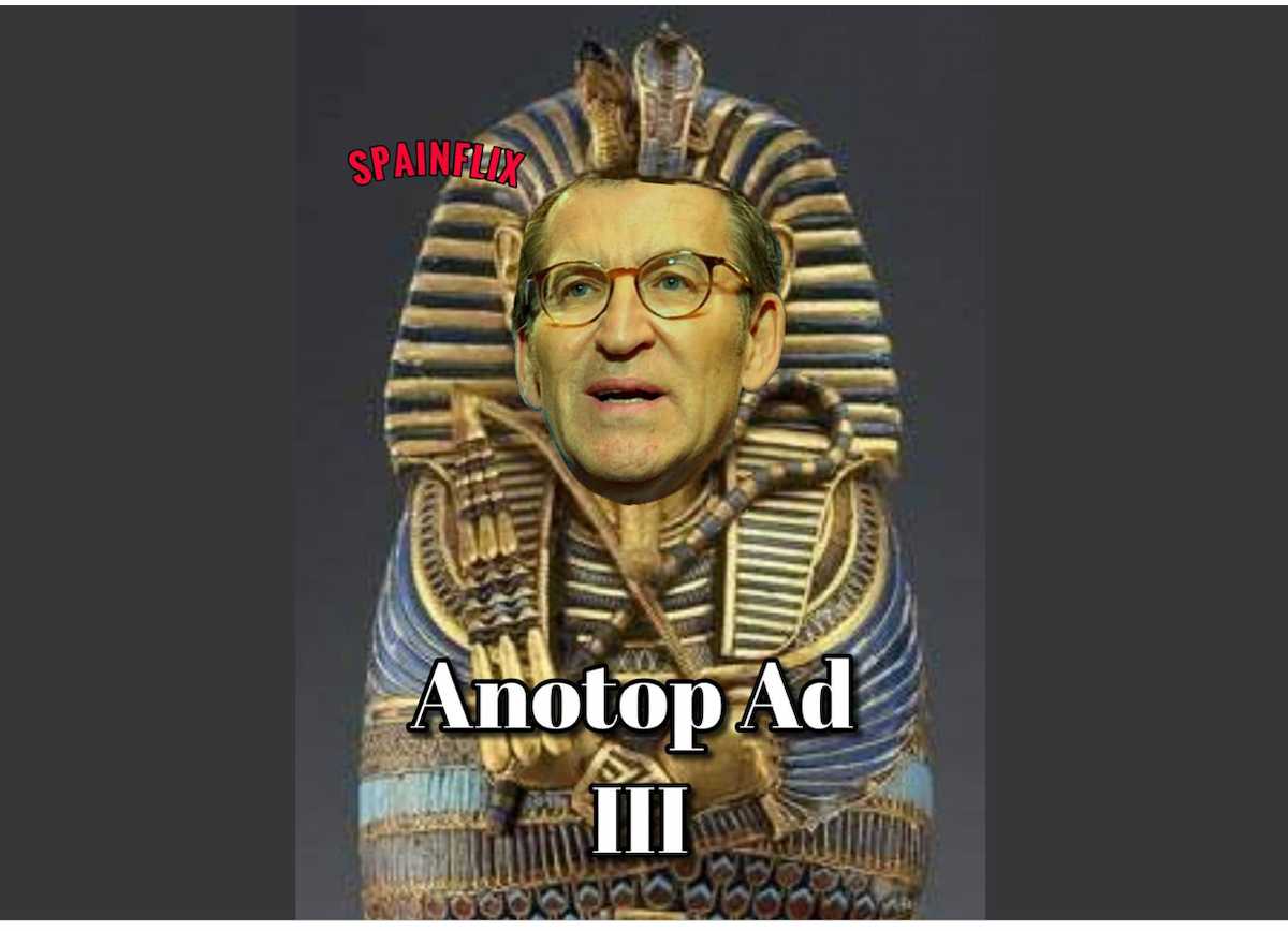 Un meme de Feijóo caracterizado como Anotop Ad III