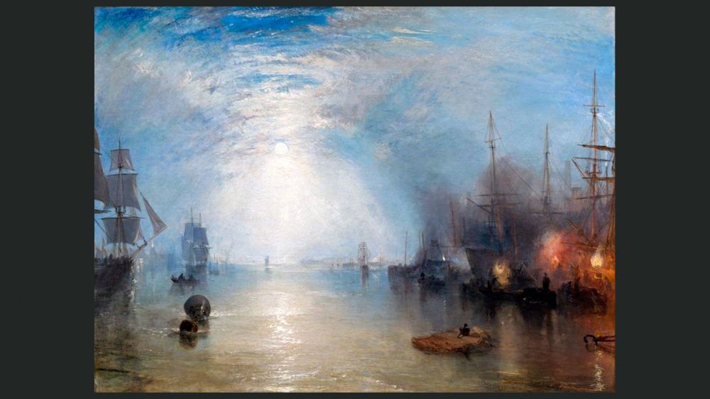 JMW Turner, Keelmen Heaving in Coals by Moonlight, 1935. National Gallery of Art, Washington, Widener Collection