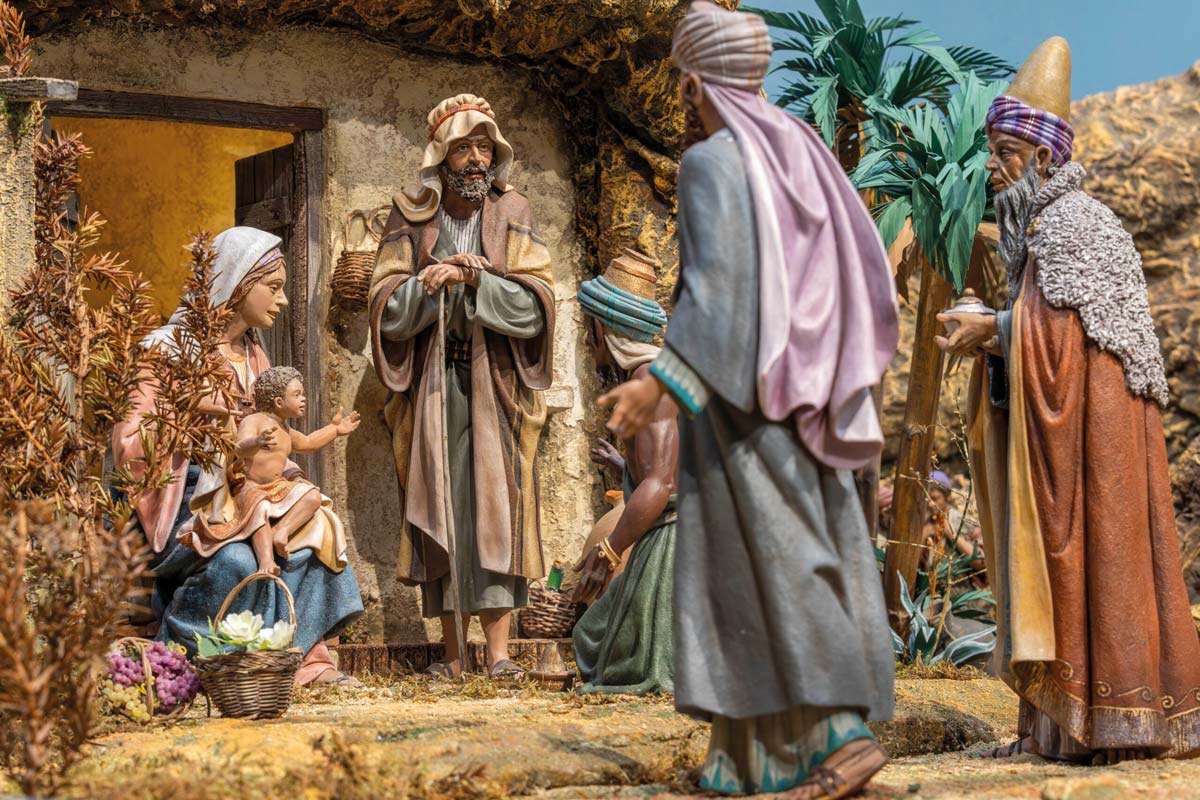 Belén en el espacio cultural El Comercial (Huelva), que ha dado el pistoletazo de salida a una nueva edición de Gozos de Diciembre de la Fundación Cajasol.