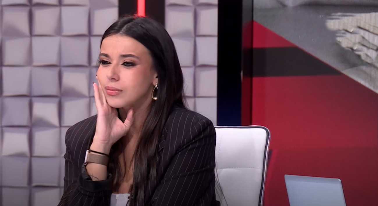 Sarah Santaolalla en una de sus apariciones en TVE