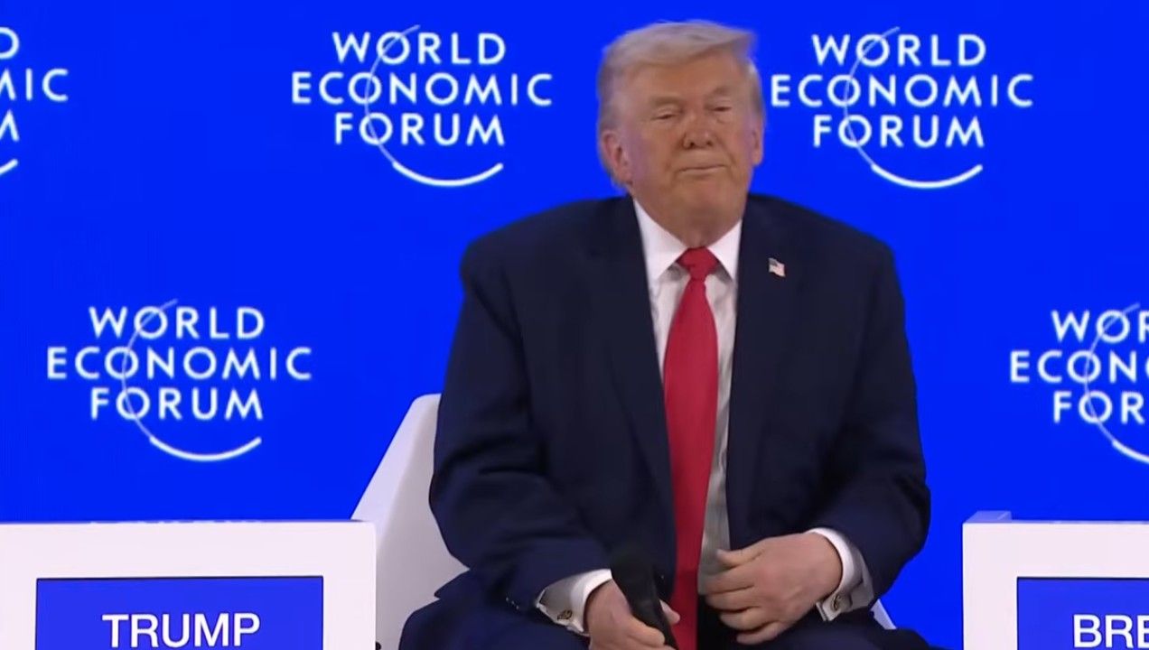 Trump Davos Mentiras