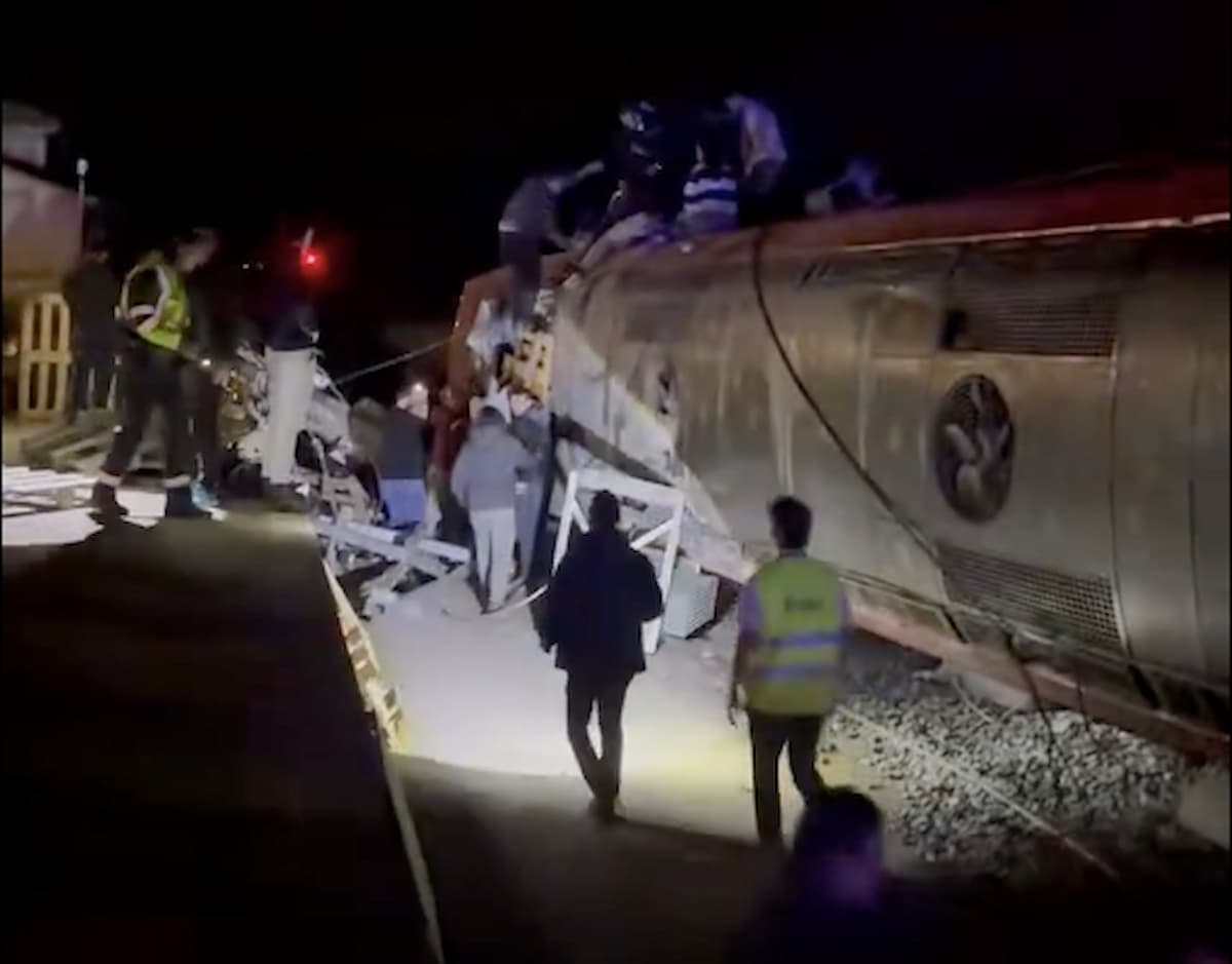 Instante tras el accidente de Adamuz Trenes