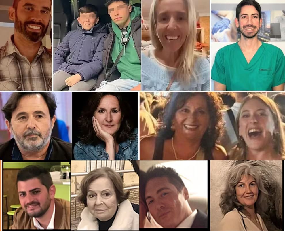 Los rostros de alguna de los fallecidos  en el accidente de Adamuz