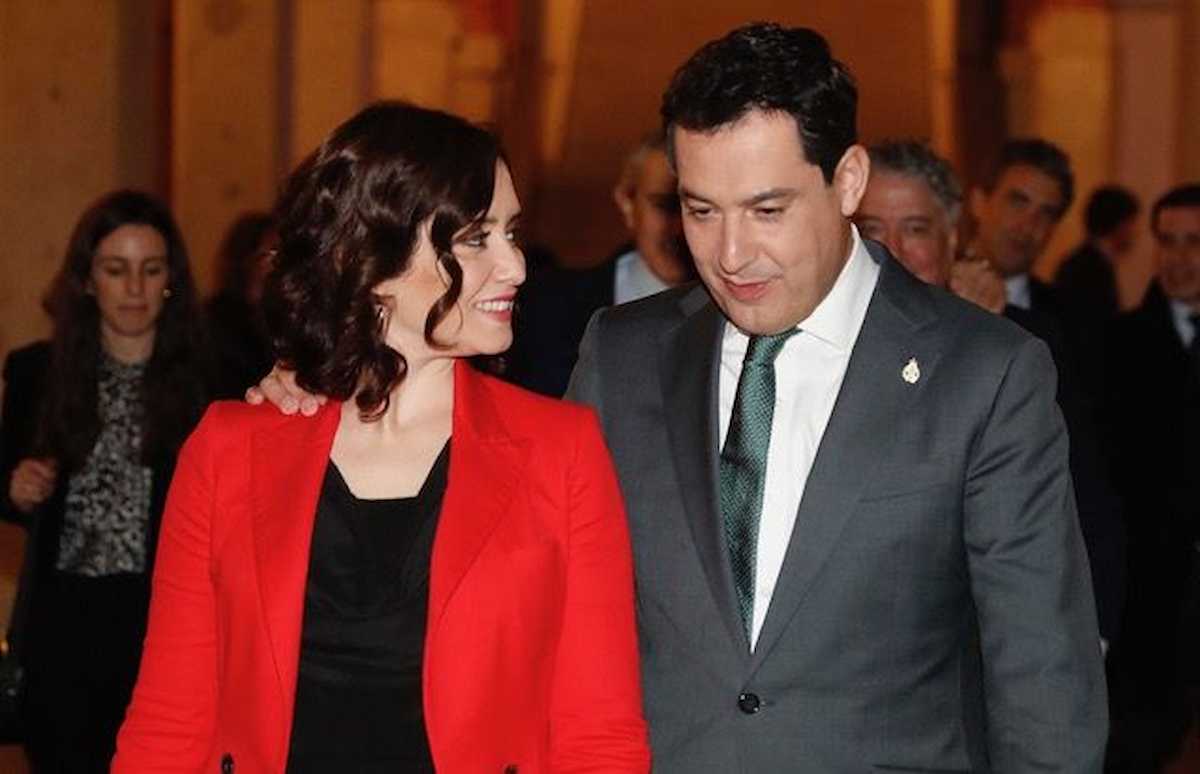 Ayuso con Moreno Bonilla en una imagen de archivo. El accidente de Adamuz ha reabierto la brecha entre duros y moderados