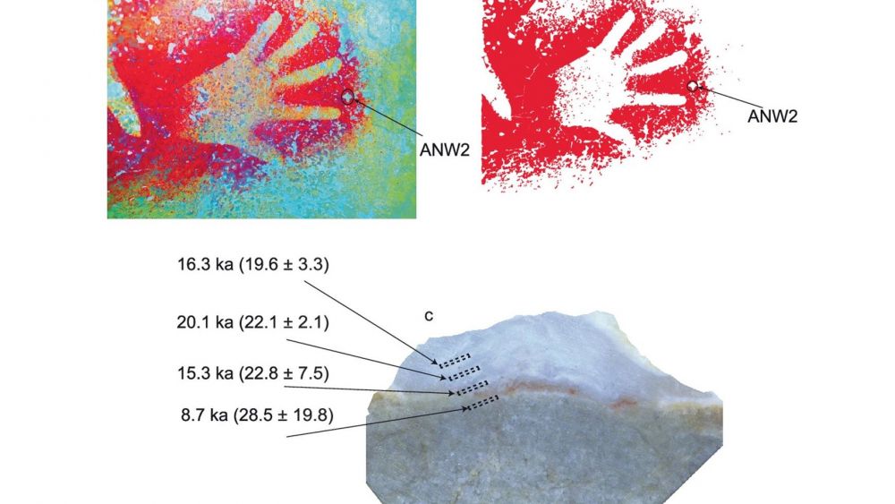 Arte rupestre datado de Gua Anawai.