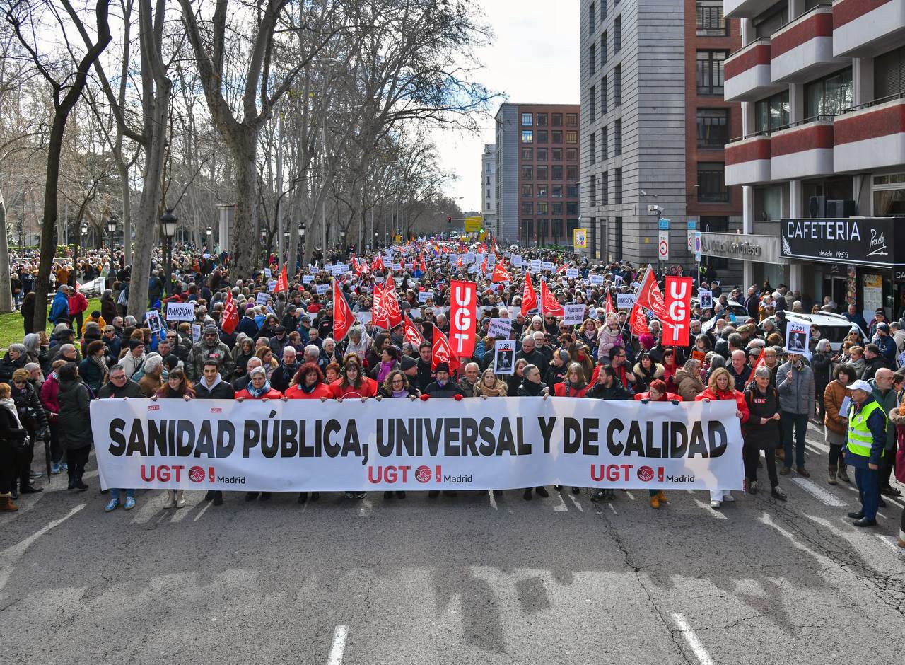 Manifestación por la sanidad pública en Madrid, foto Agustín Millán