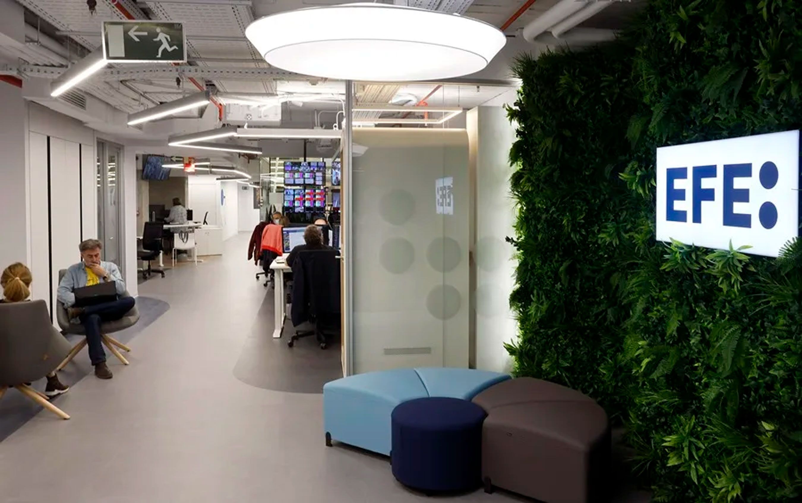 Vista general de la primera planta de la sede de la Agencia EFE en la avenida de Burgos.