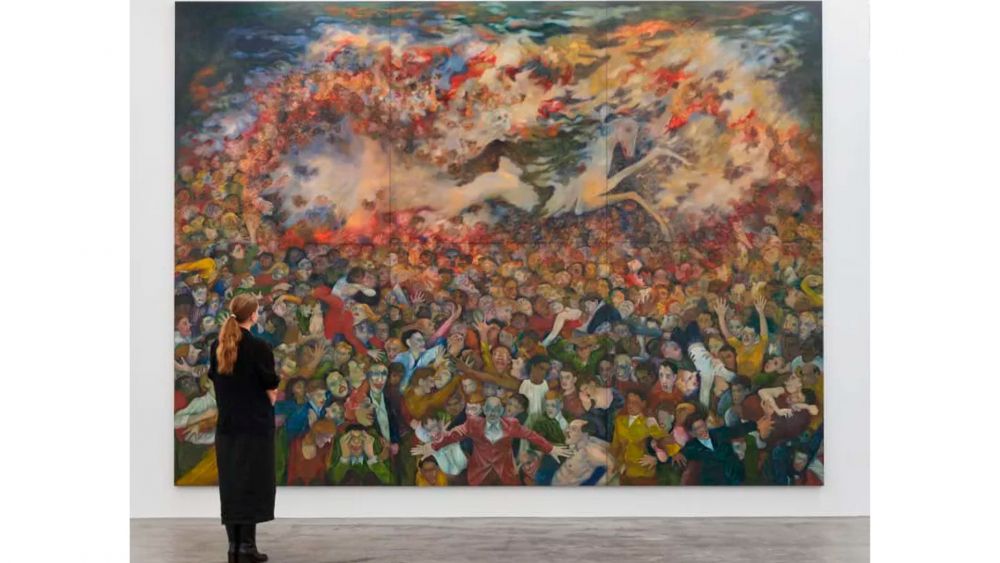 Eva Helene Pade, Moments of transition, 2022, Acrylic and oil on wooden panel