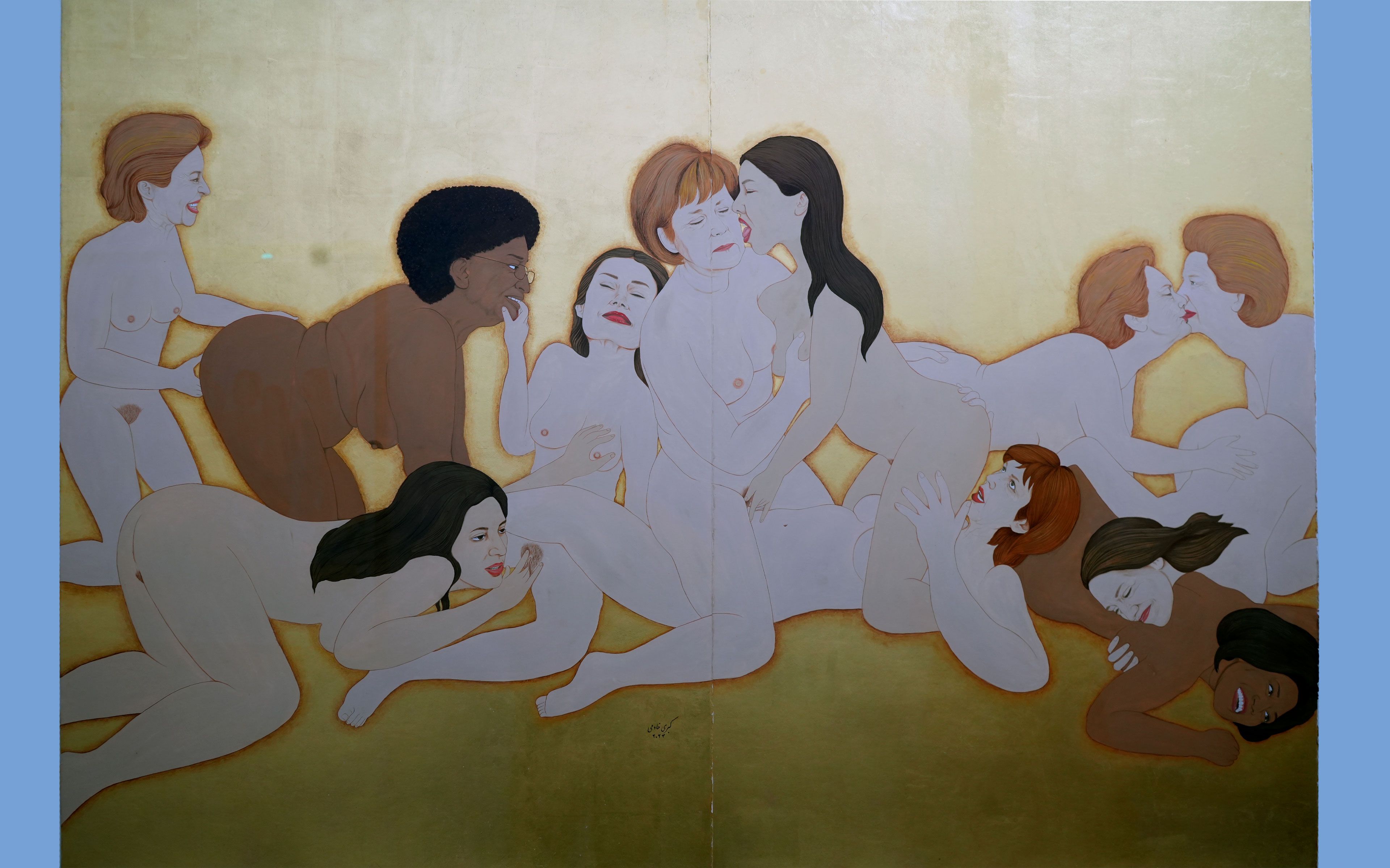 Kubra Khademi exhibe 'Pan, trabajo y libertad' en el estand de la galería Eric Mouchet de Arco Madrid 2026, foto Agustín Millán