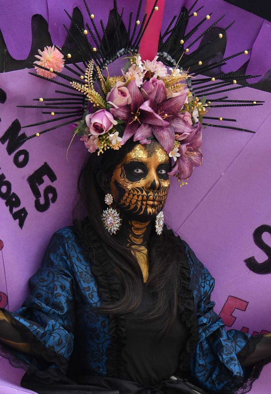 Asistentes a la manifestación por el Día de las Mujeres convocada por la Comisión 8M en Madrid. Foto Agustín Millán
