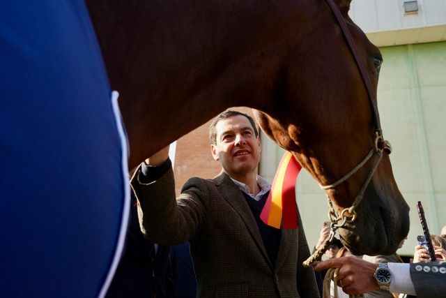 Moreno Bonilla, el pasado noviembre en el Salón Sicab del caballo, en Sevilla.